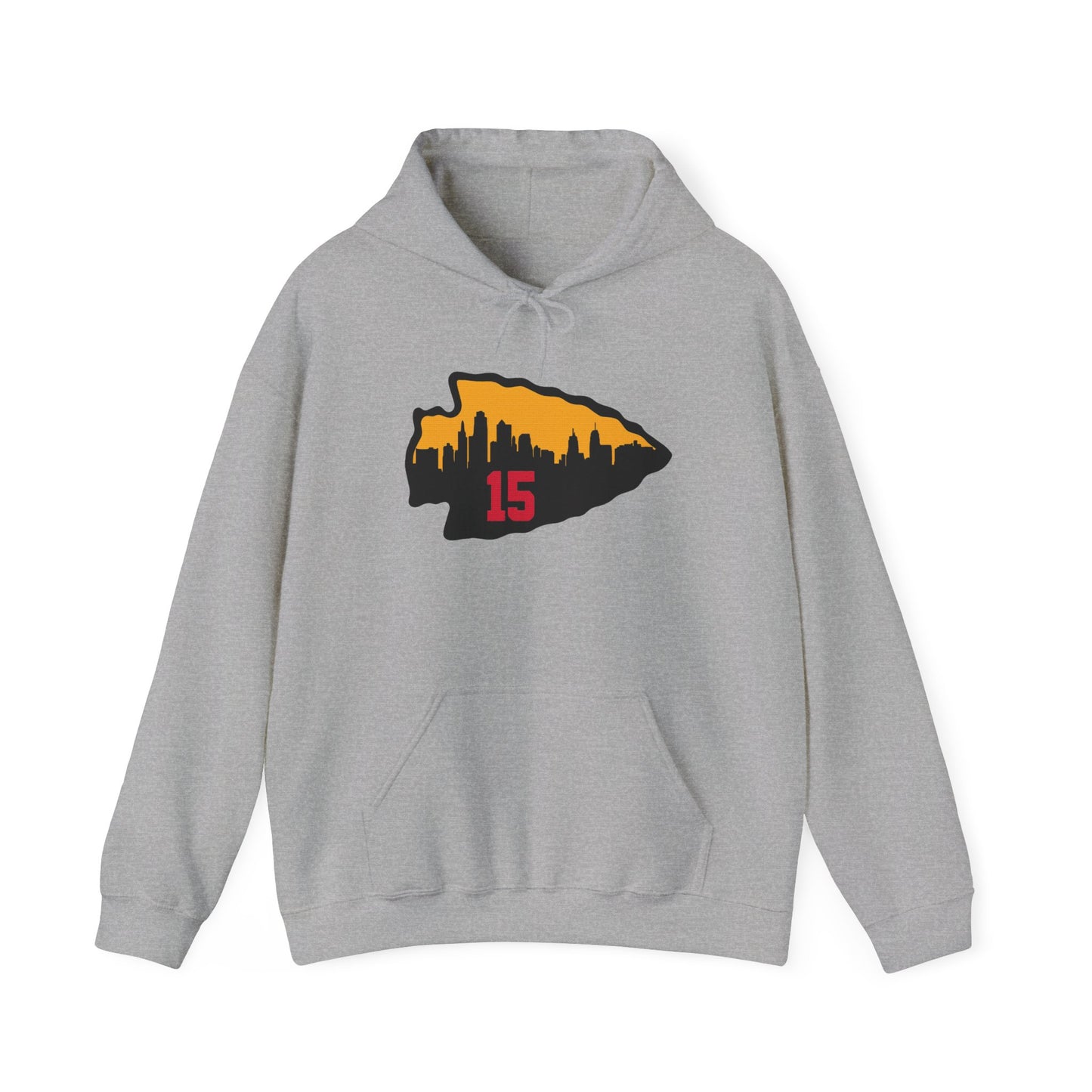 Unisex Kansas City 15 Mahomes Hoodie -  Heavy Blend