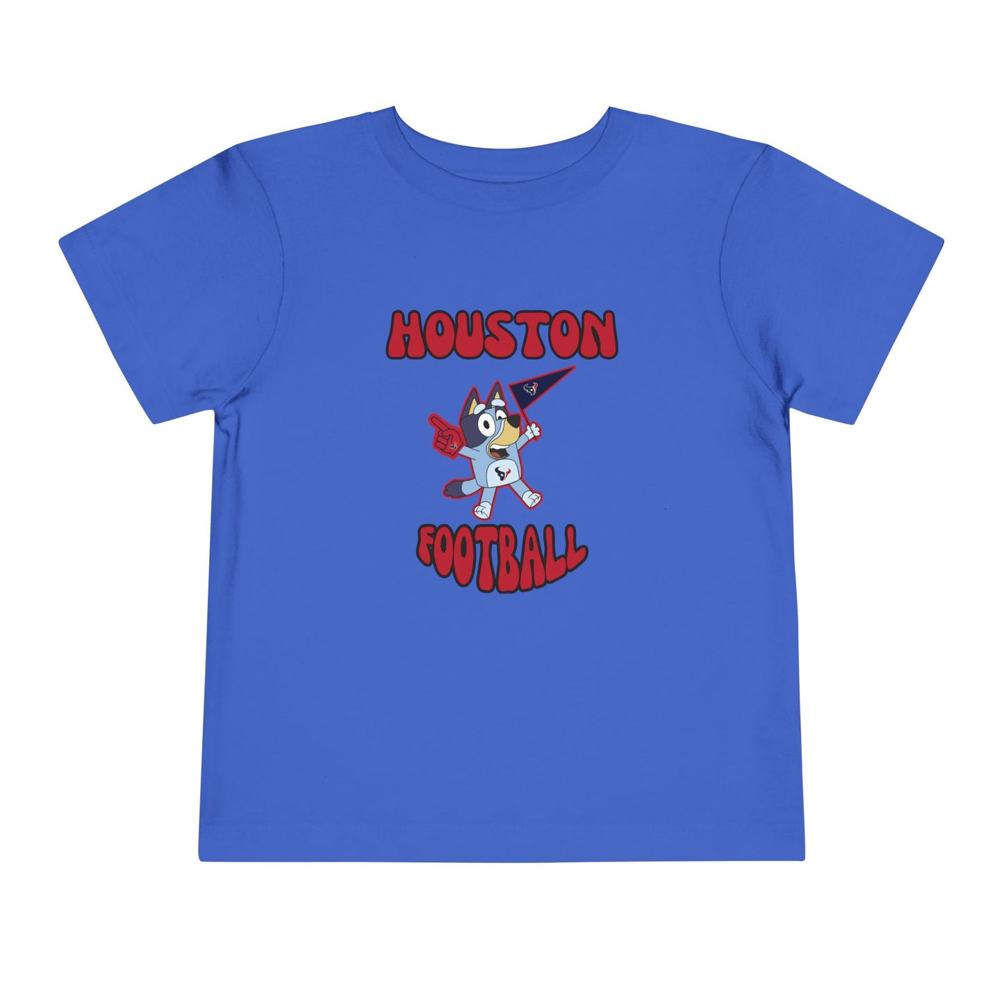 Toddler Bluey Design Houston Texans Football -Inspired T-Shirt