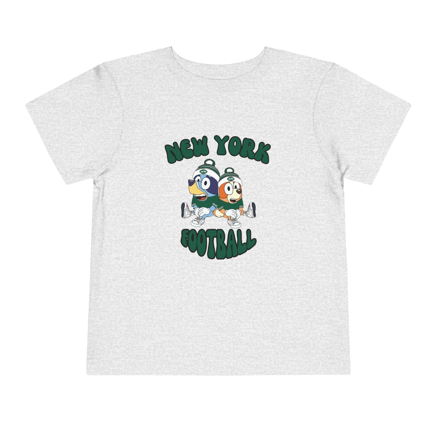 Toddler Bluey & Bingo Design New York Jets Football - Inspired T-Shirt