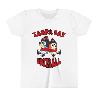 Youth Bluey & Bingo Design Buccaneers Football - Inspired T-Shirt