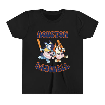 Youth Bluey Design Houston Baseball - Inspired T-Shirt