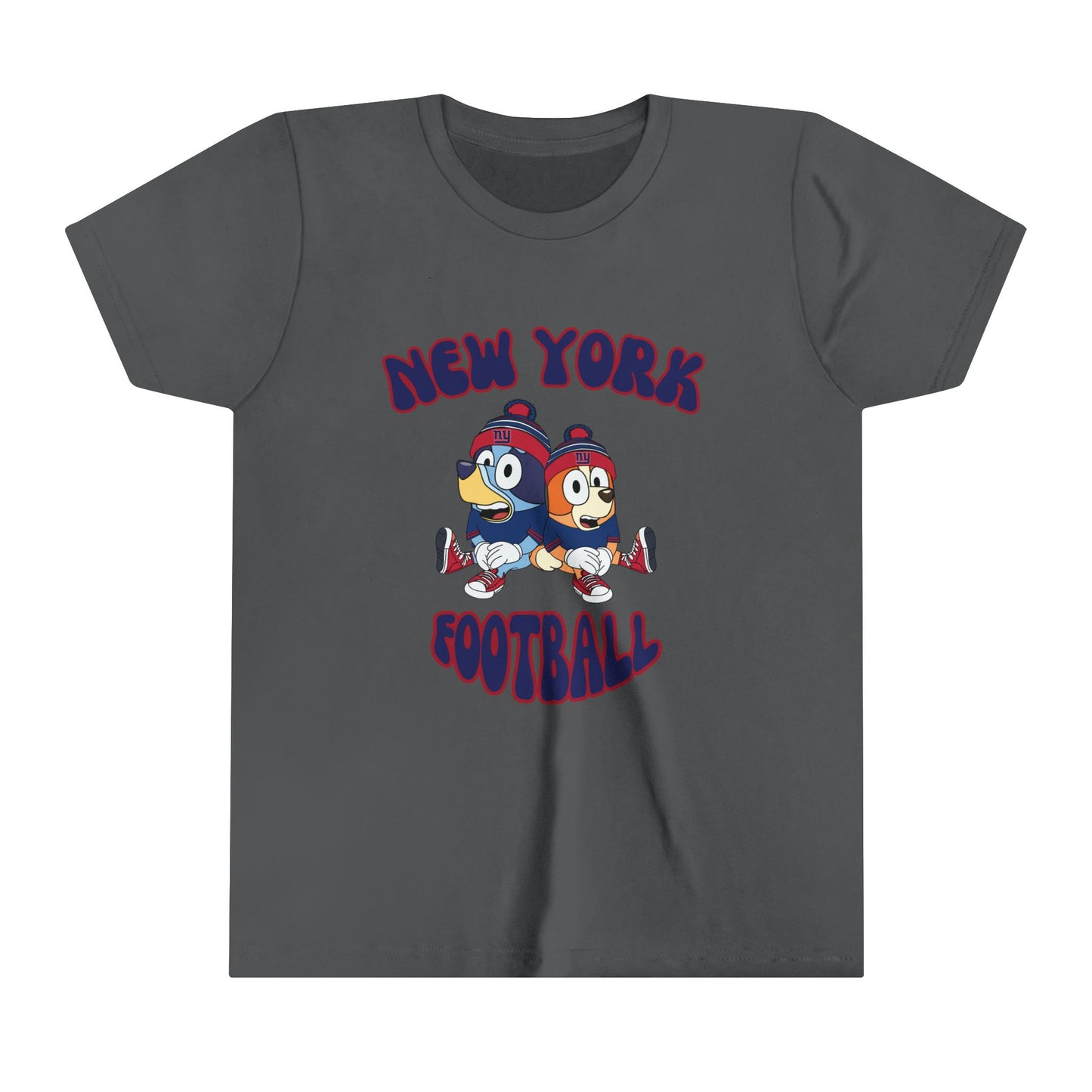 Youth Bluey & Bingo Design New York Giants Football - Inspired T-Shirt