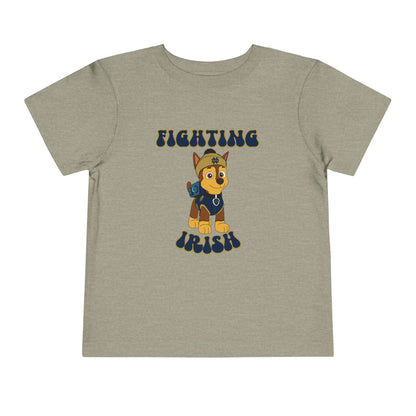 Chase Paw Patrol Fighting Irish College Football Design Toddler Tee