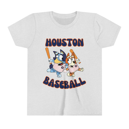 Youth Bluey Design Houston Baseball - Inspired T-Shirt