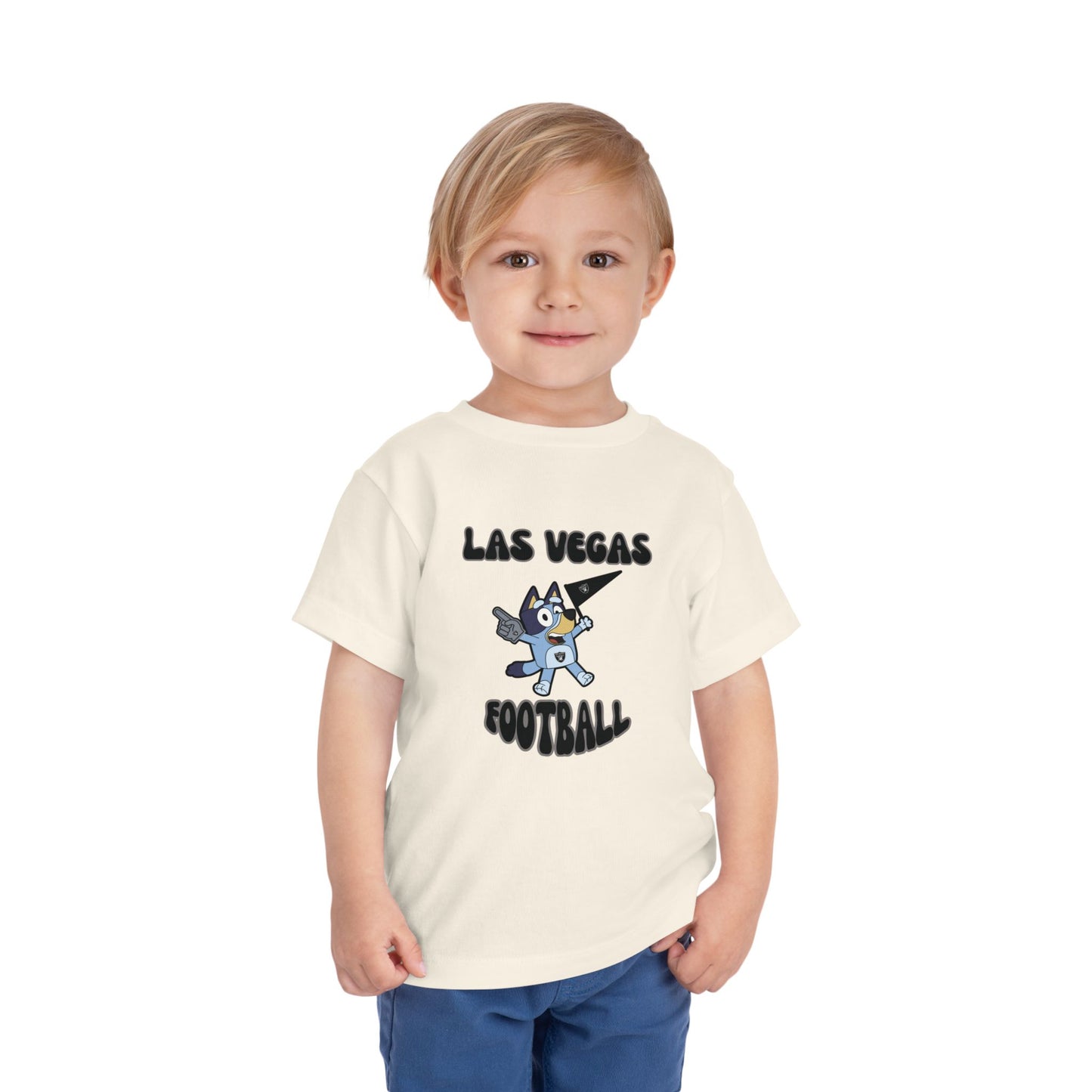 Toddler Bluey Design Las Vegas Raiders Football -Inspired T-Shirt