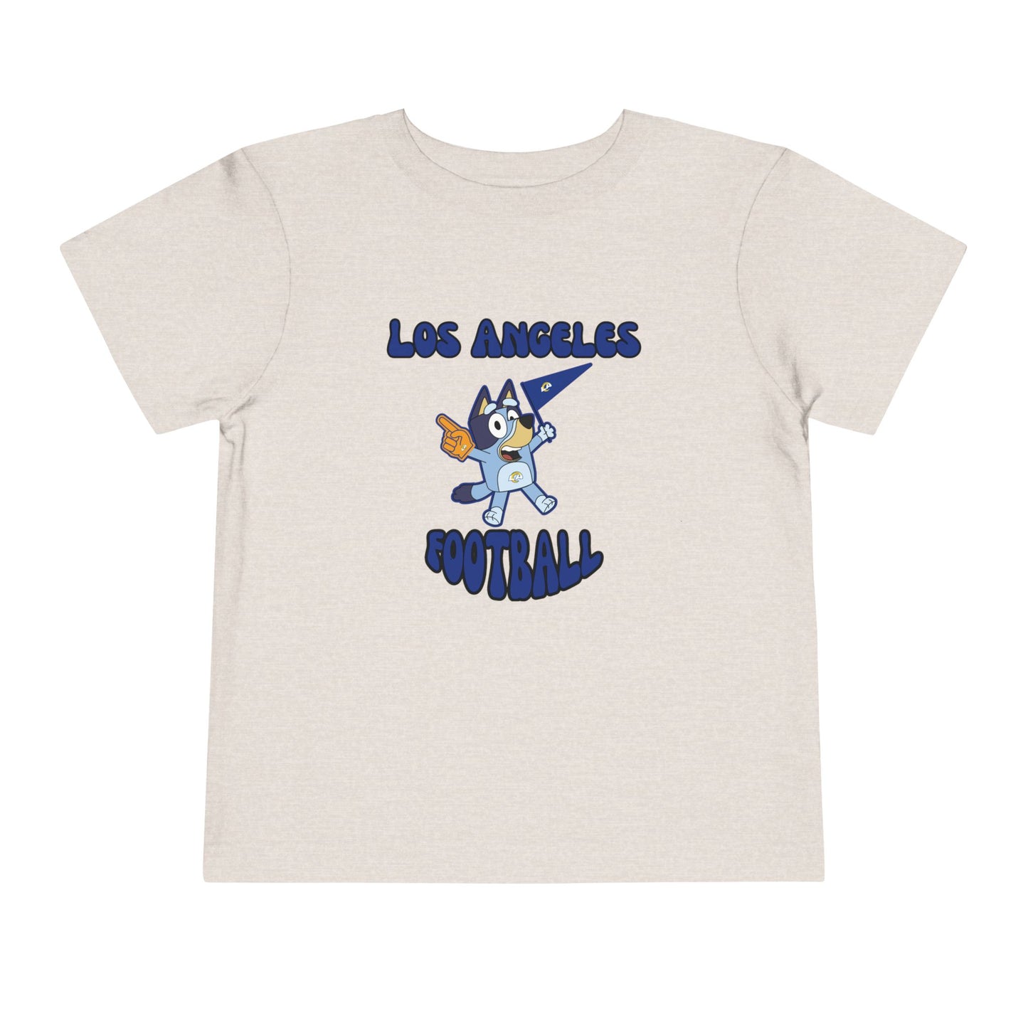 Toddler Bluey Design Las Angeles Rams Football -Inspired T-Shirt