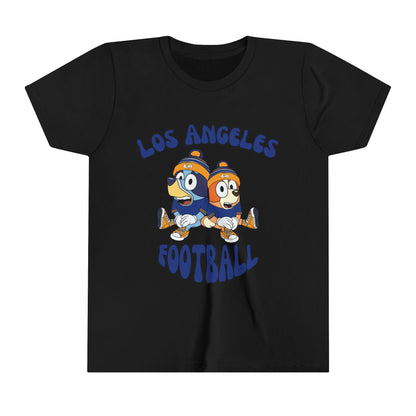 Youth Bluey & Bingo Design Rams Football - Inspired T-Shirt