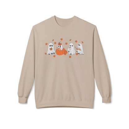 Halloween Spooky Book Lover Crewneck Sweatshirt – Comfort & Style for Spooky Season