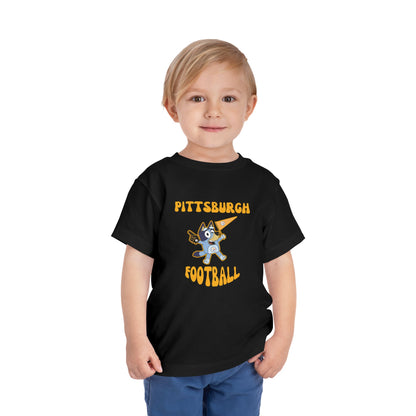 Toddler Bluey Design Pittsburgh Steelers Football -Inspired T-Shirt