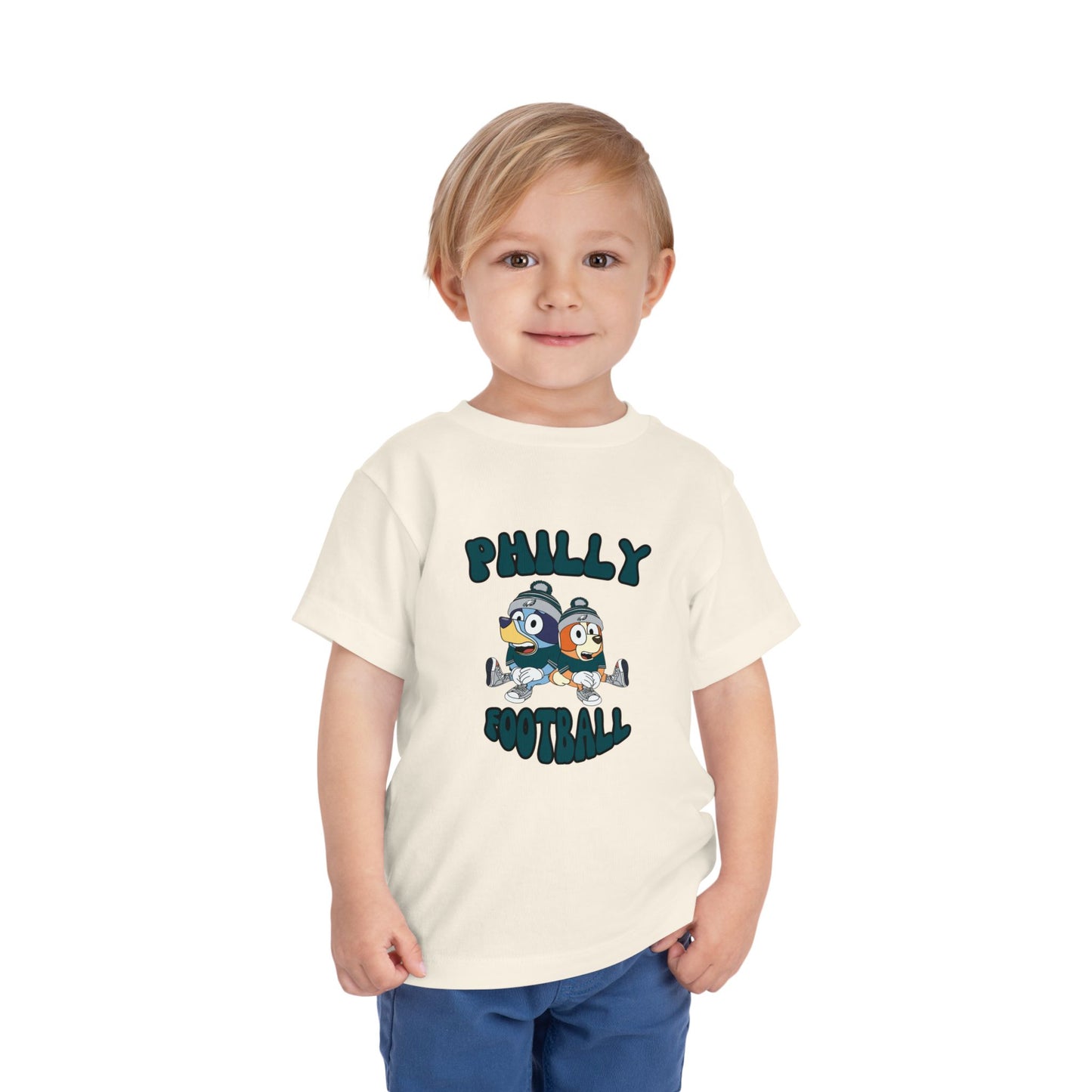 Toddler Bluey & Bingo Design Philadelphia Eagles Football - Inspired T-Shirt