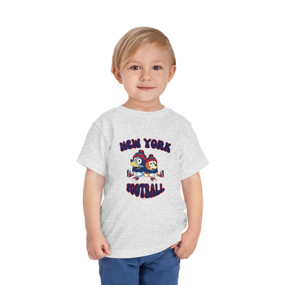 Toddler Bluey & Bingo Design New York Giants Football - Inspired T-Shirt