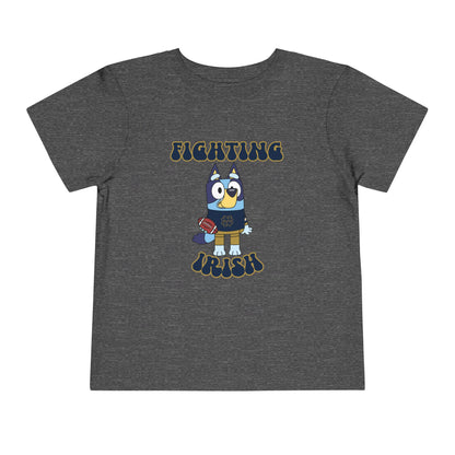 Bluey Fighting Irish Design College Football Toddler Tee