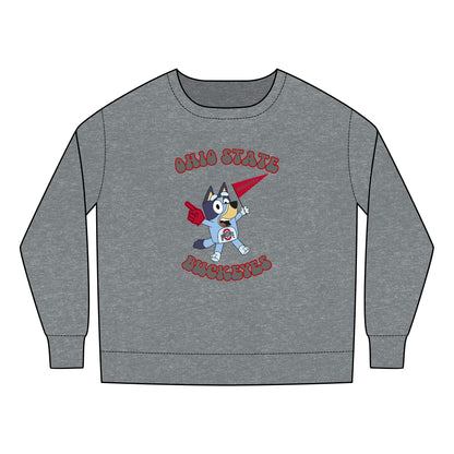 Toddler Bluey Ohio State Football  Crewneck Sweatshirt