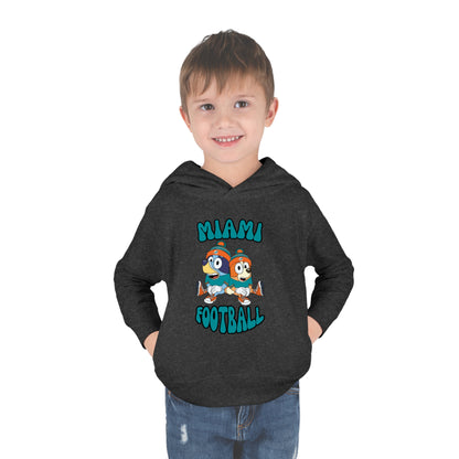 Toddler Bluey & Bingo Design Dolphins Football - Inspired Pullover Fleece Hoodie