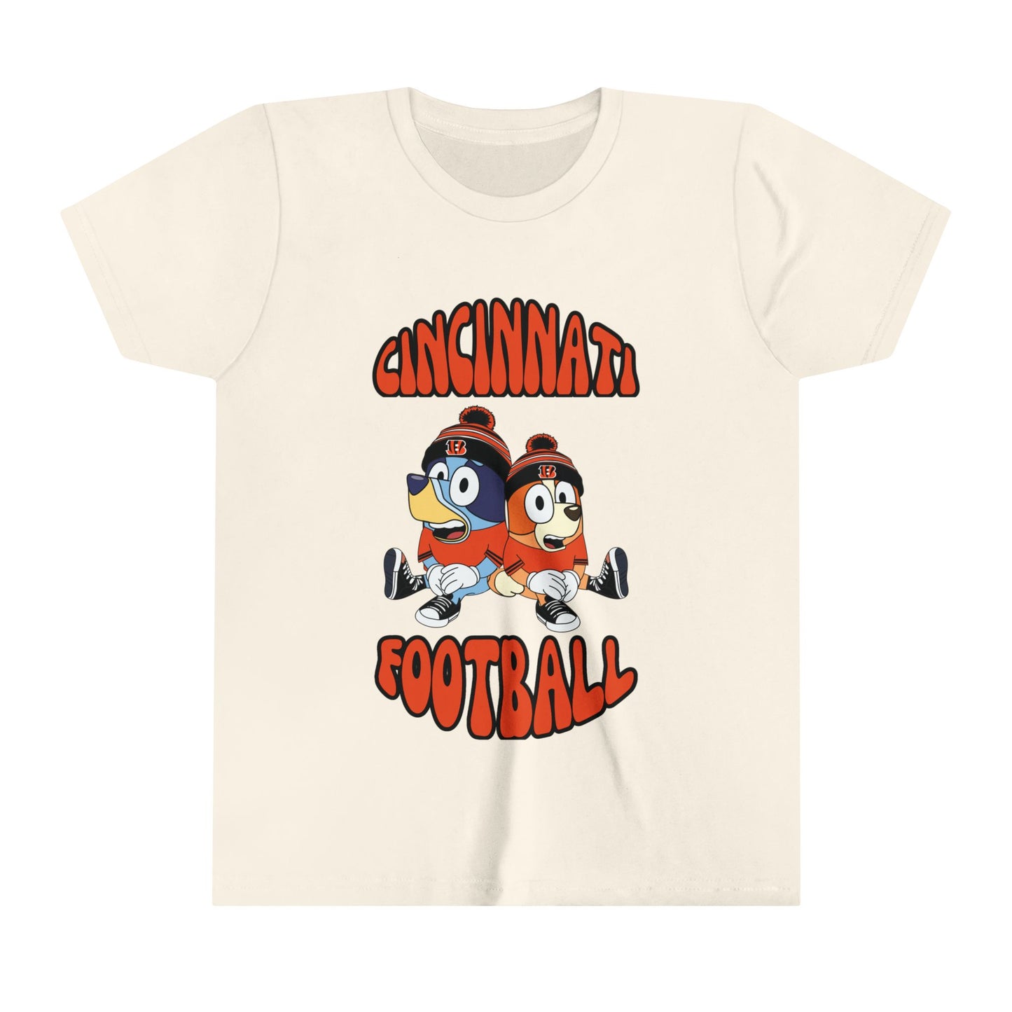 Youth Bluey & Bingo Design Cincinnati Bengals Football - Inspired T-Shirt