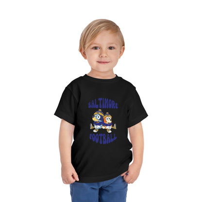 Toddler Bluey & Bingo Design Ravens Football - Inspired T-Shirt