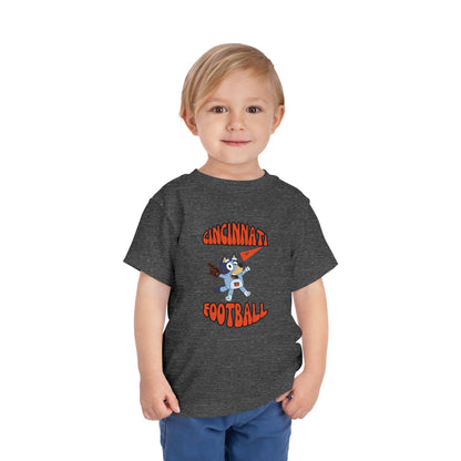 Toddler Bluey Design Cincinnati Bengals Football - Inspired T-Shirt