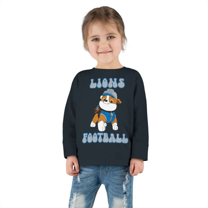 Rubble Paw Patrol Lions Football Toddler Long Sleeve Tee