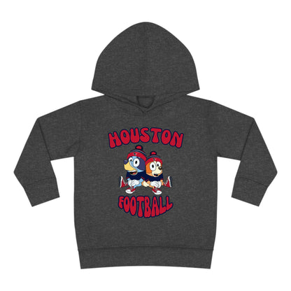 Toddler Bluey & Bingo Design Texans Football - Inspired Pullover Fleece Hoodie