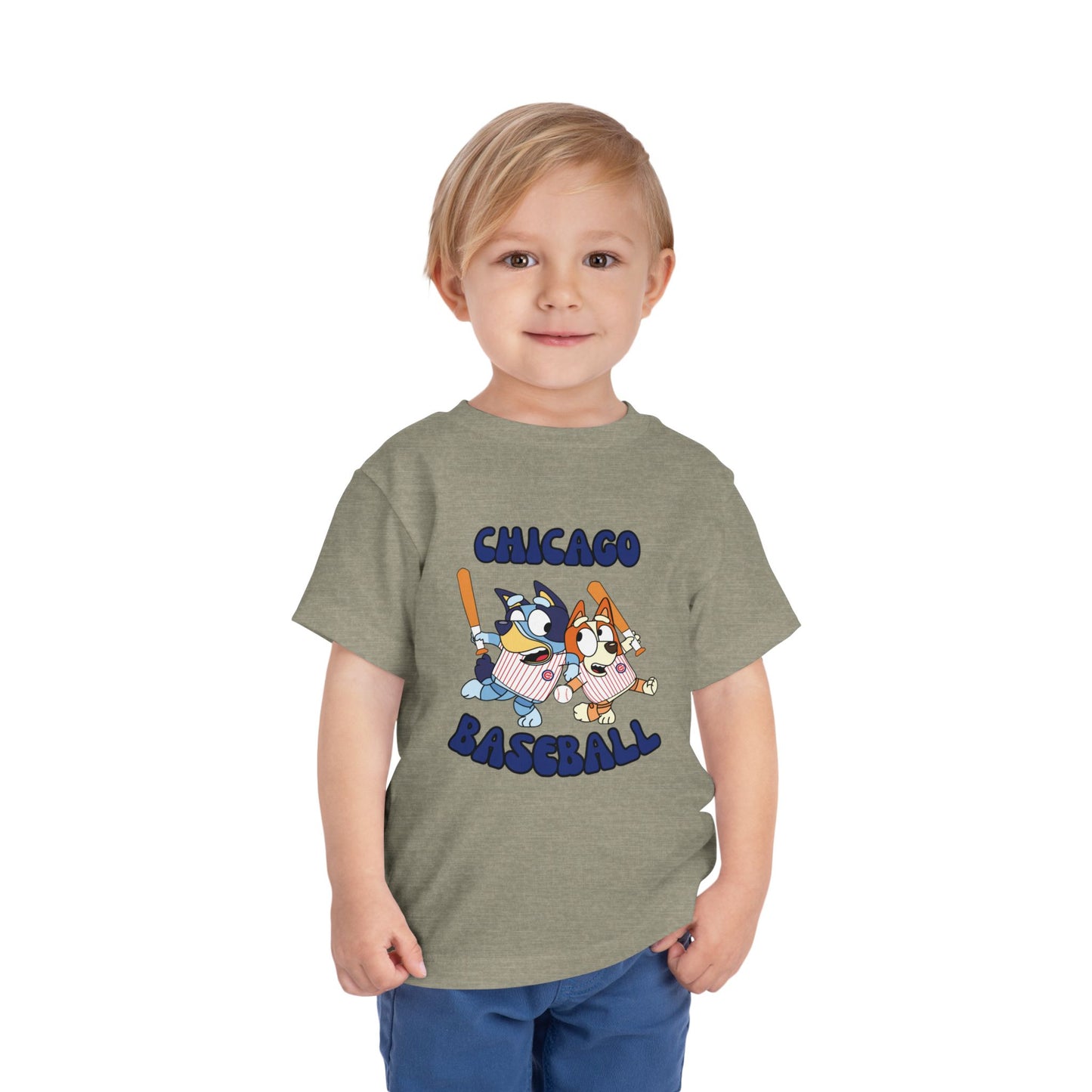 Toddler Bluey Design Chicago Cubs - Inspired T-Shirt