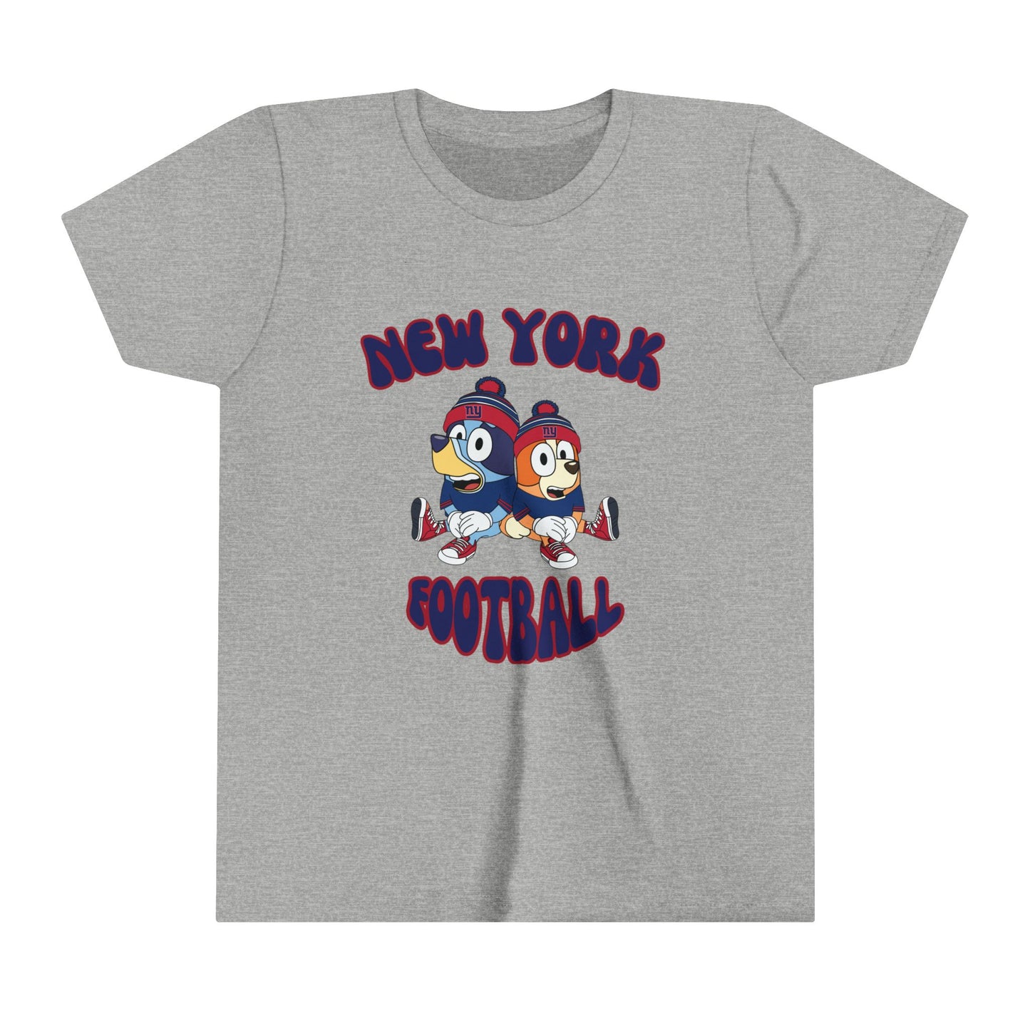 Youth Bluey & Bingo Design New York Giants Football - Inspired T-Shirt