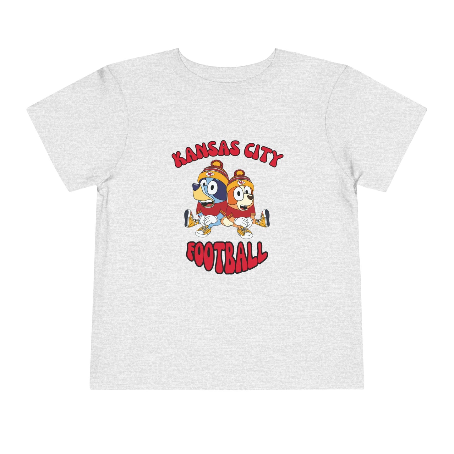 Toddler Bluey & Bingo Design Kansas City Chiefs Football - Inspired T-Shirt