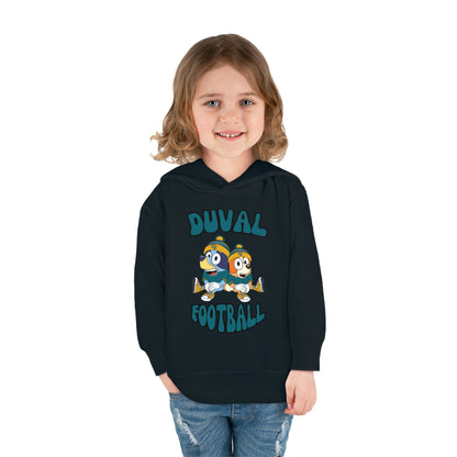 Toddler Bluey & Bingo Design Jaguars Football - Inspired Pullover Fleece Hoodie