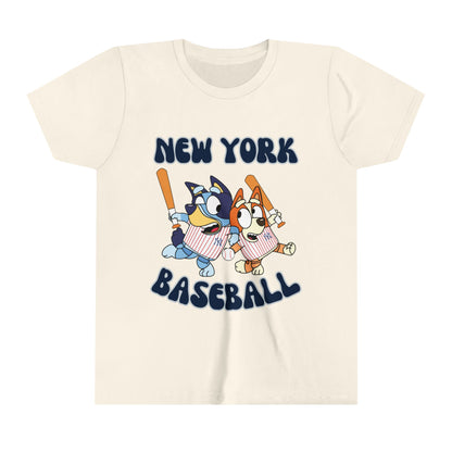 Youth Bluey Design NY Yankees - Inspired T-Shirt