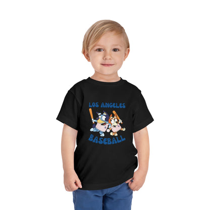 Toddler Bluey Design LA Dodgers - Inspired T-Shirt