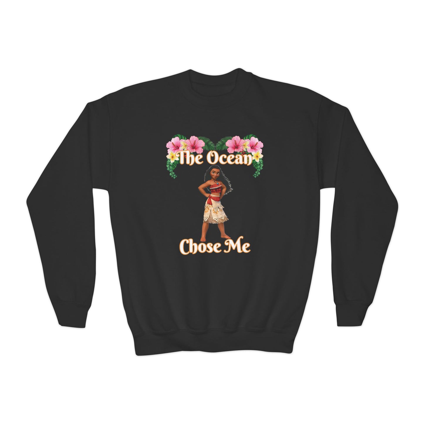 Moana Youth Crewneck Sweatshirt - The Ocean Chose Me