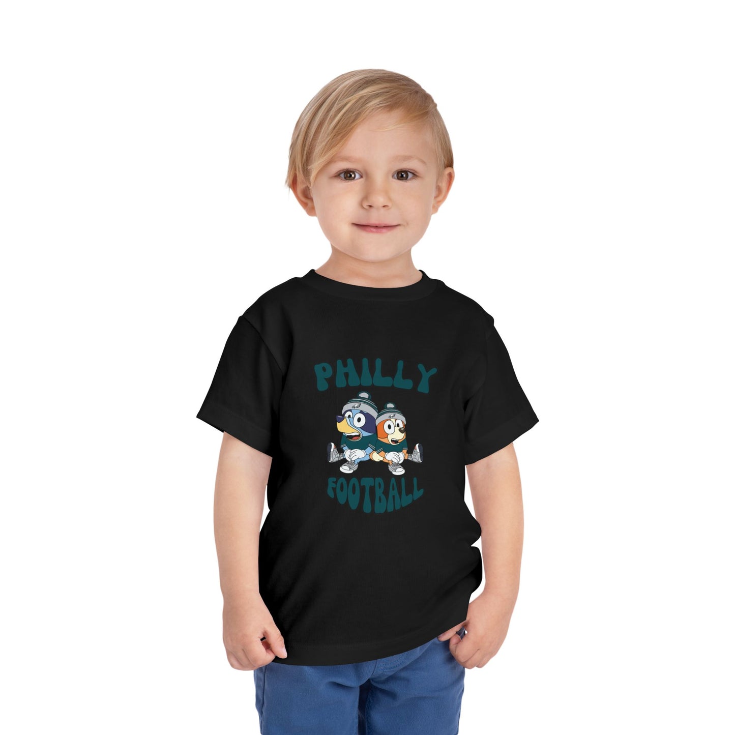 Toddler Bluey & Bingo Design Philadelphia Eagles Football - Inspired T-Shirt