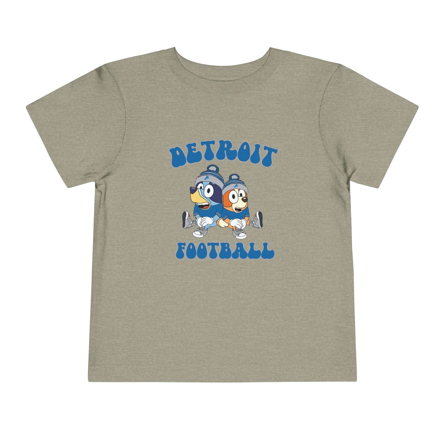 Toddler Bluey & Bingo Design Detroit Lions Football - Inspired T-Shirt