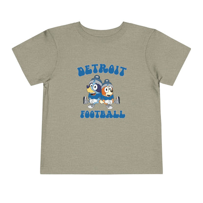 Toddler Bluey & Bingo Design Detroit Lions Football - Inspired T-Shirt