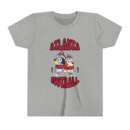 Youth Bluey & Bingo Design Falcons Football - Inspired T-Shirt