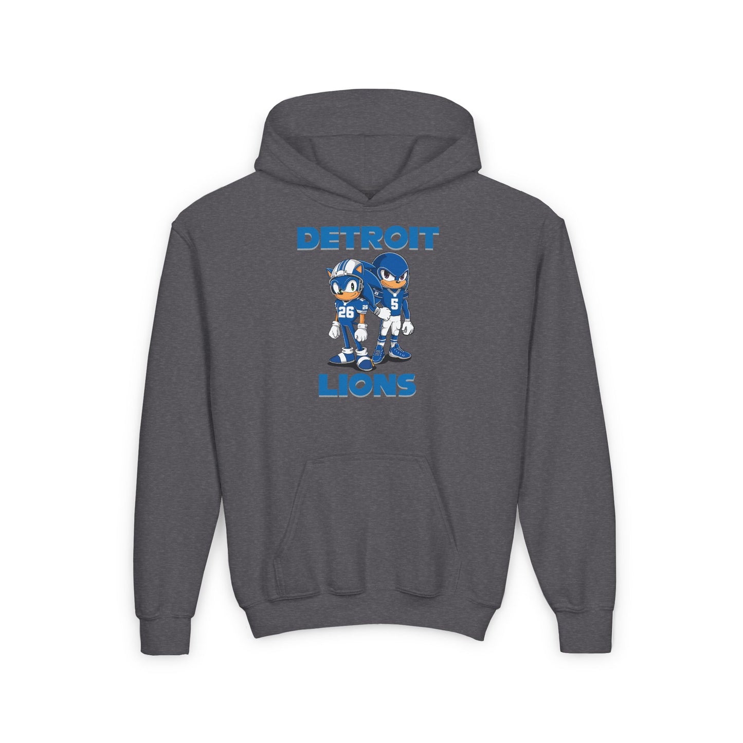 Youth Hoodie - Sonic and Knuckles Jahmyr Gibbs and David Montgomery Detroit Lions Design