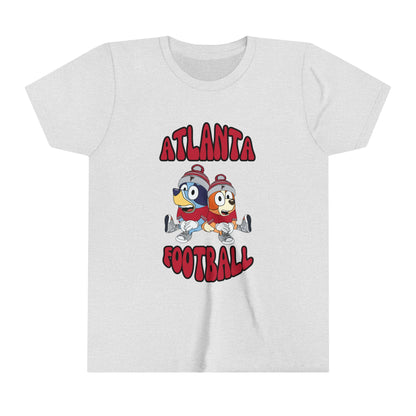 Youth Bluey & Bingo Design Falcons Football - Inspired T-Shirt