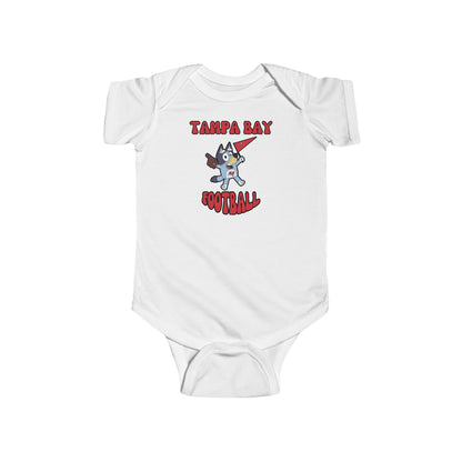 Infant Bluey Design Tampa Bay Buccaneers Football -Inspired Bodysuit