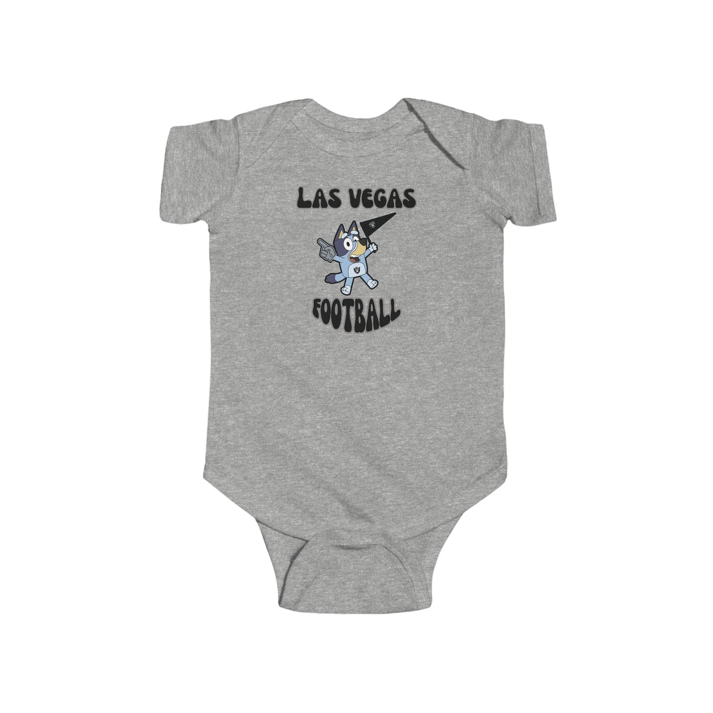 Infant Bluey Design Las Vegas Raiders Football -Inspired Bodysuit