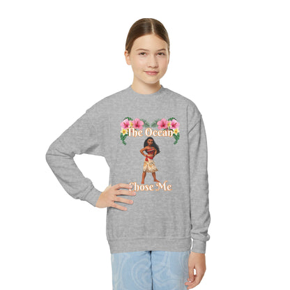 Moana Youth Crewneck Sweatshirt - The Ocean Chose Me