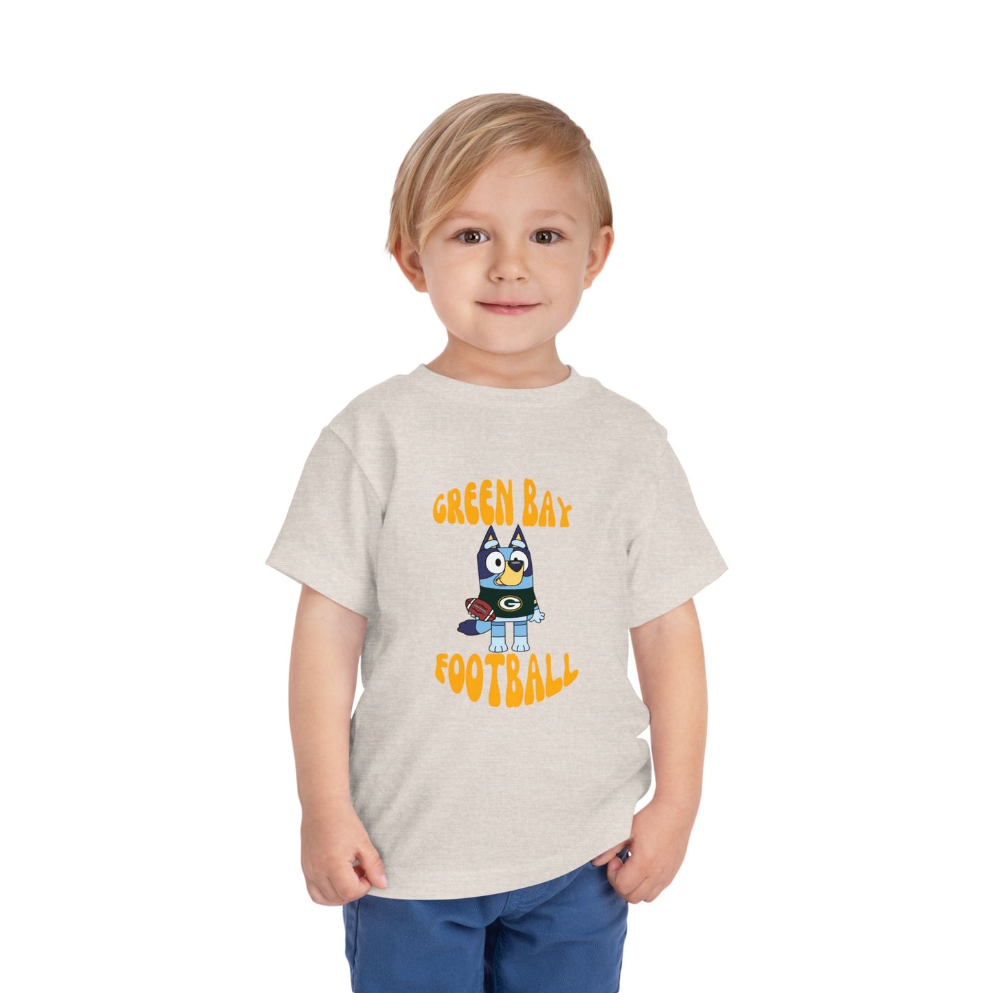 Toddler Bluey Green Bay Packers Football T-Shirt