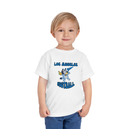 Toddler Bluey Design Las Angeles Chargers Football -Inspired T-Shirt