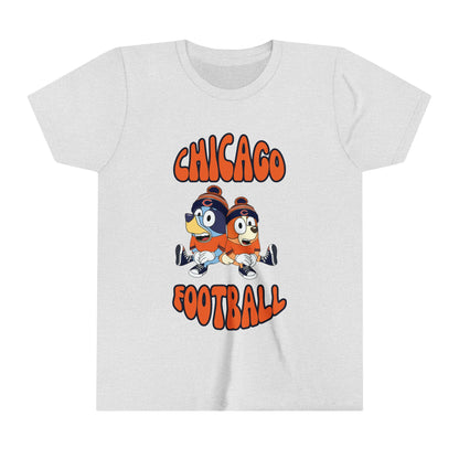 Youth Bluey & Bingo Design Bears Football - Inspired T-Shirt