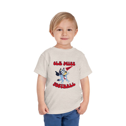 Customizable Toddler Tee - Bluey College Football Design