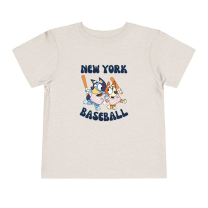 Toddler Bluey Design NY Yankees - Inspired T-Shirt