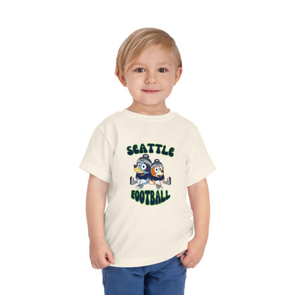 Toddler Bluey & Bingo Design Seahawks Football - Inspired T-Shirt