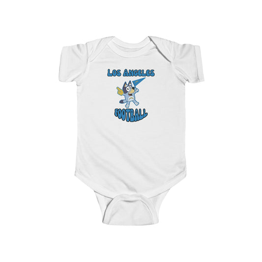 Infant Bluey Design Las Angeles Chargers Football -Inspired Bodysuit