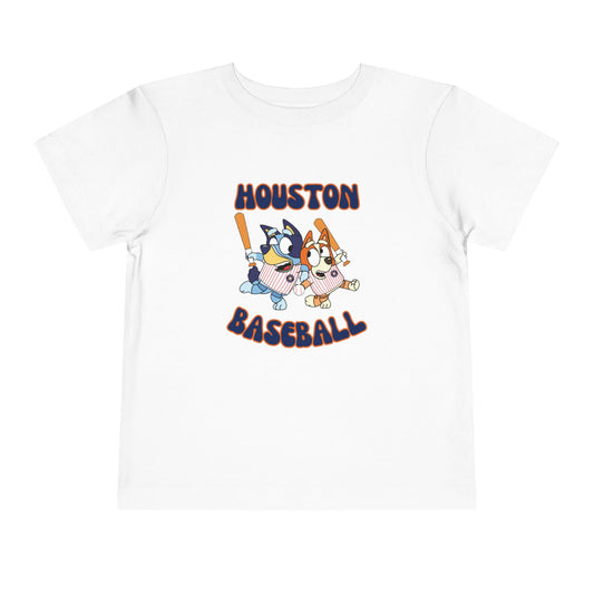 Toddler Bluey Design Houston Baseball - Inspired T-Shirt