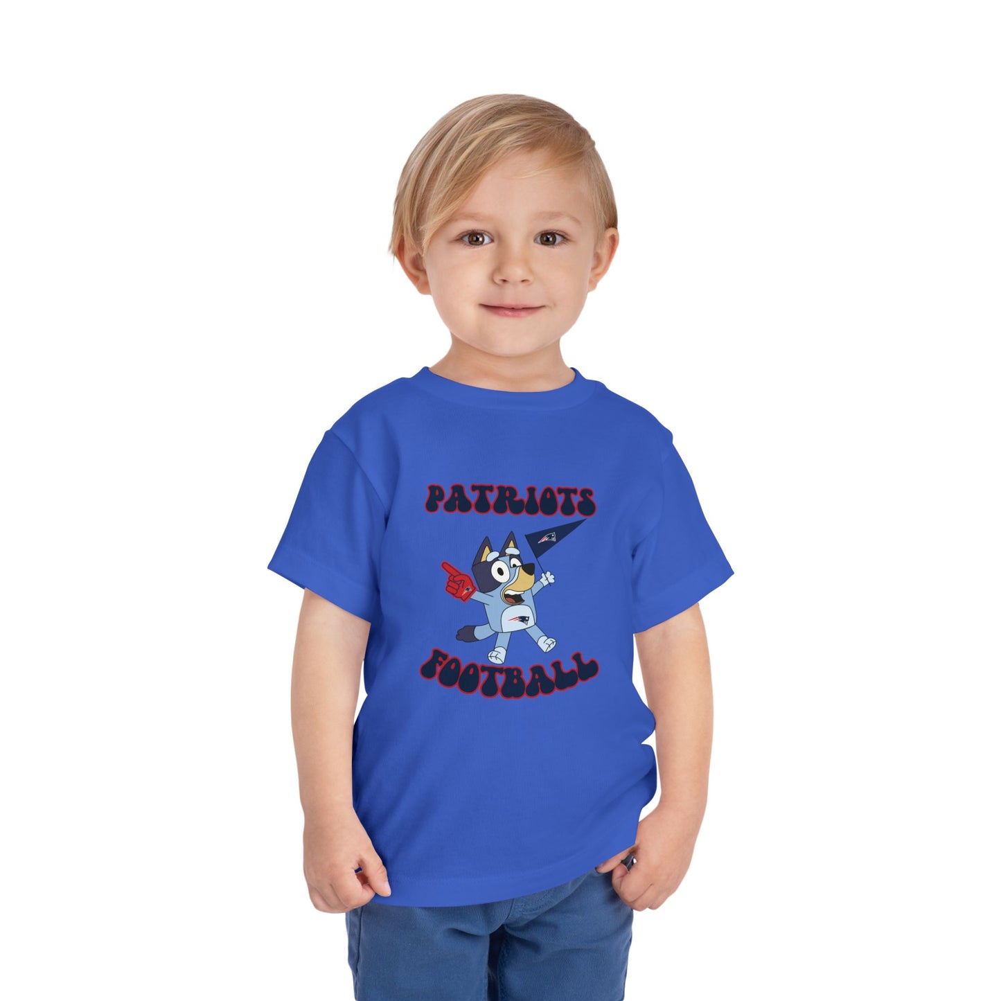 Toddler Bluey Design Patriots Football-Inspired T-Shirt