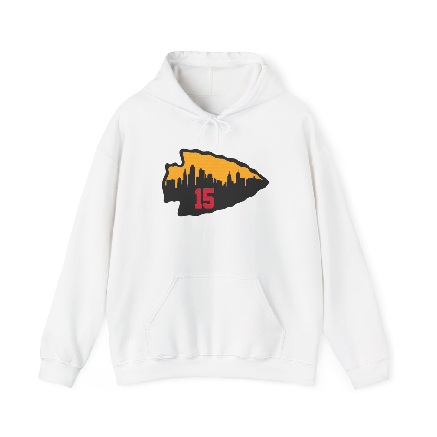 Unisex Kansas City 15 Mahomes Hoodie -  Heavy Blend