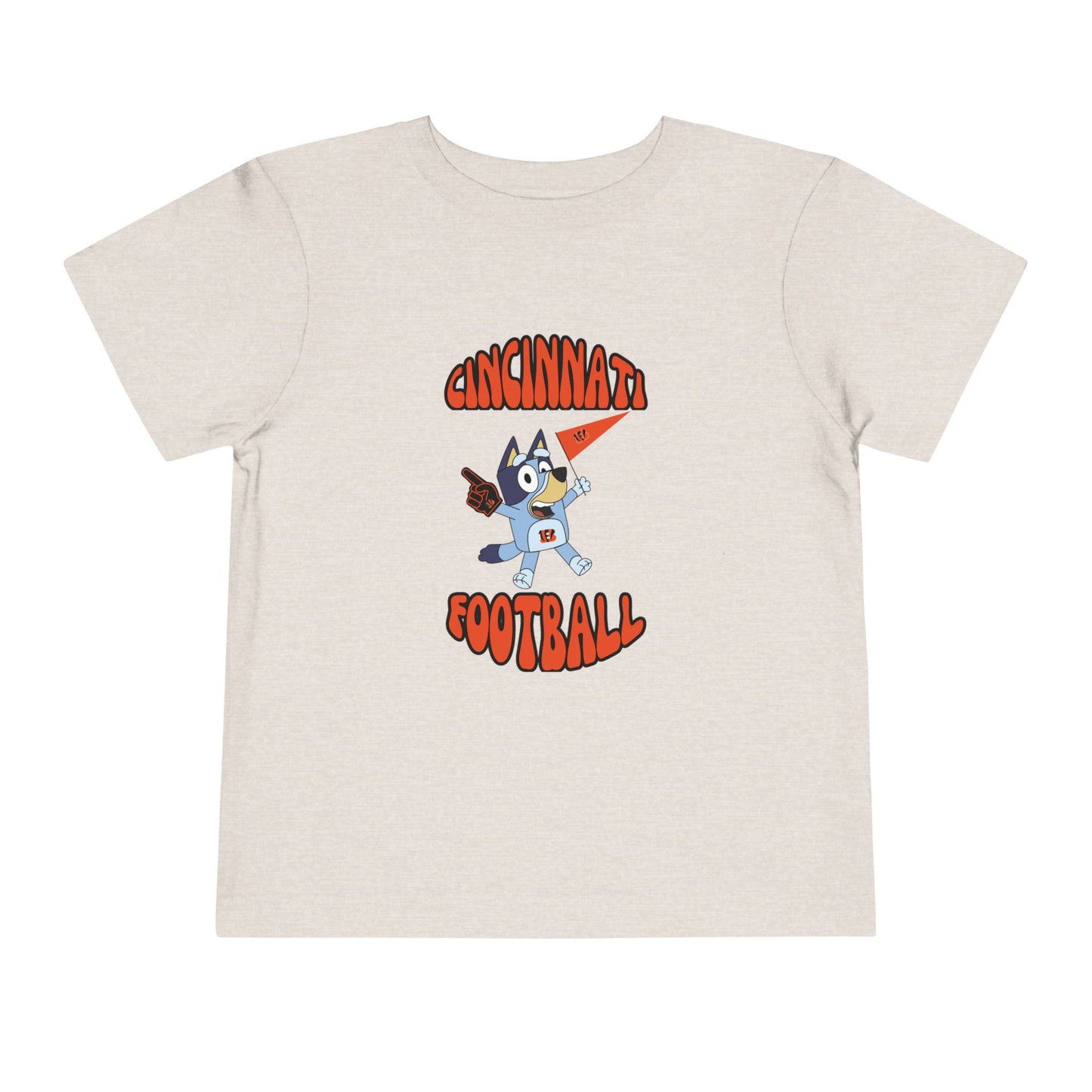 Toddler Bluey Design Cincinnati Bengals Football - Inspired T-Shirt